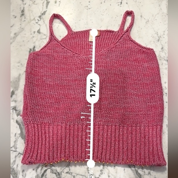 Anthropologie’s Pilcro Crochet Top petal Pink M boho coquette cottagecore H - Picture 6 of 6